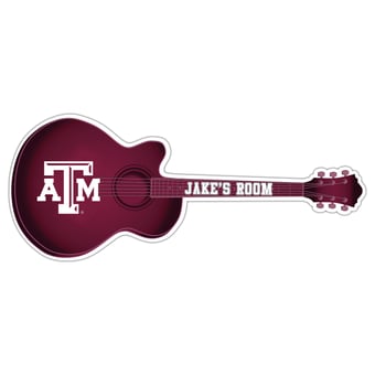 Texas A&M Aggies 24" Customizable Guitar Sign