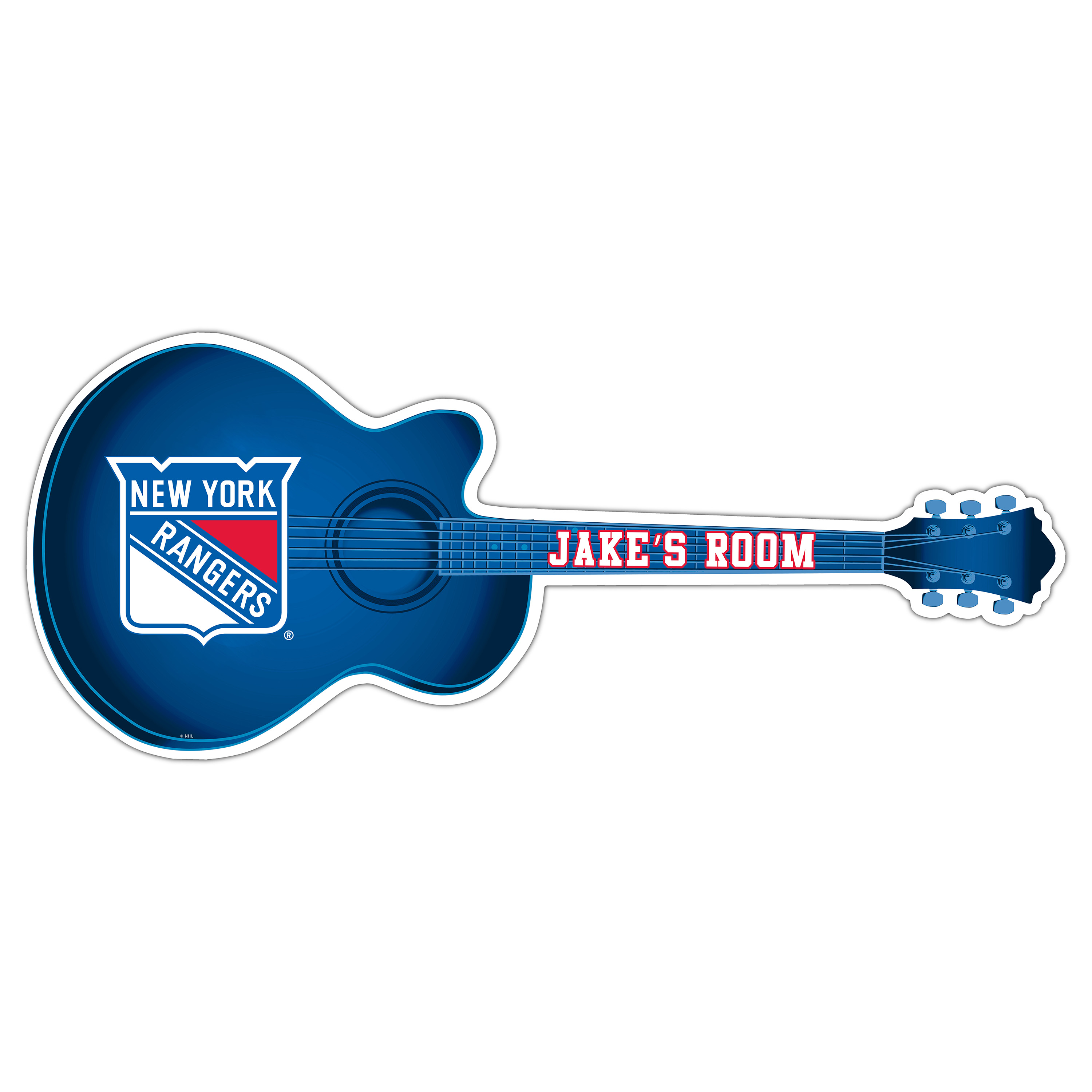 New York Rangers 24" Customizable Guitar Sign