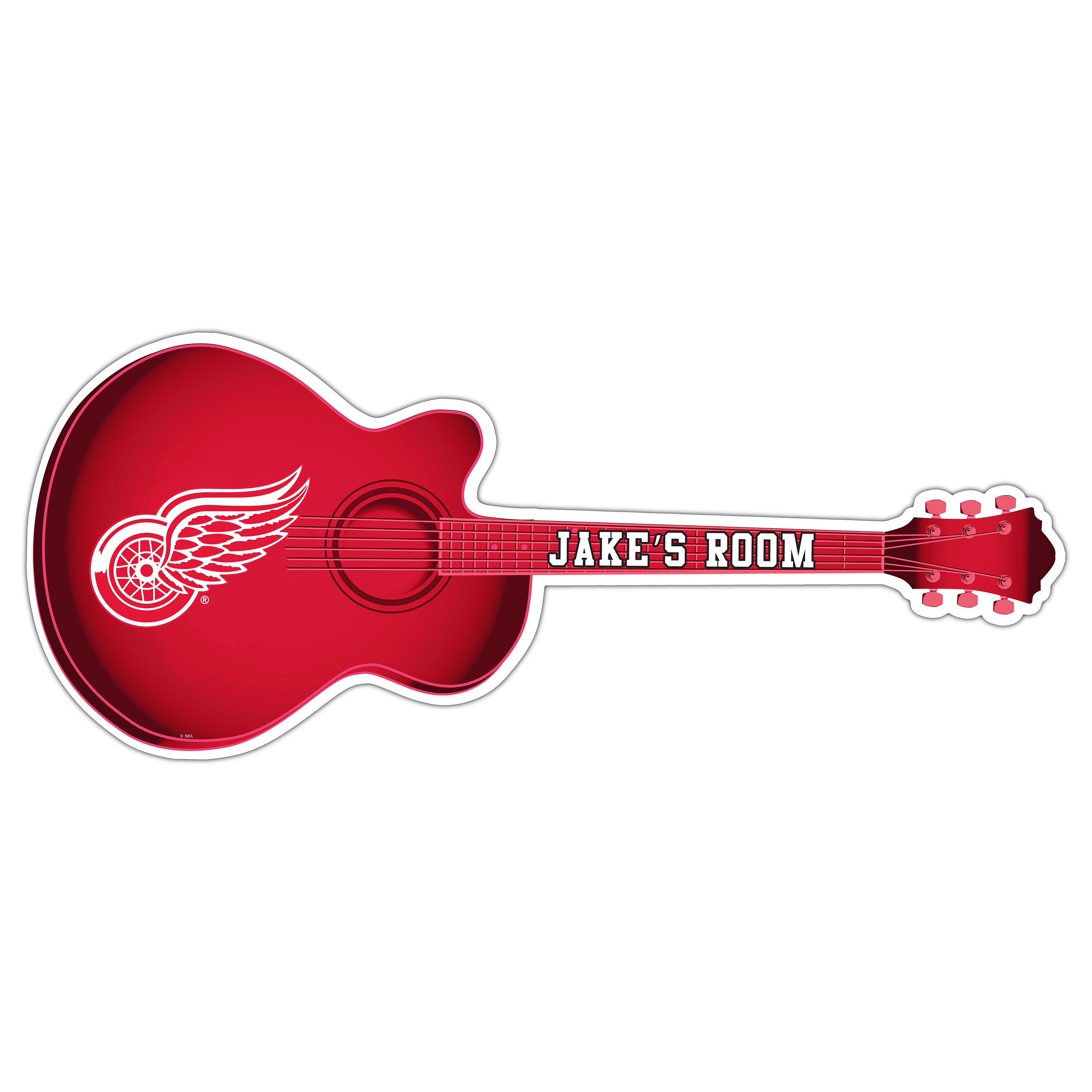 Detroit Red Wings 24" Customizable Guitar Sign
