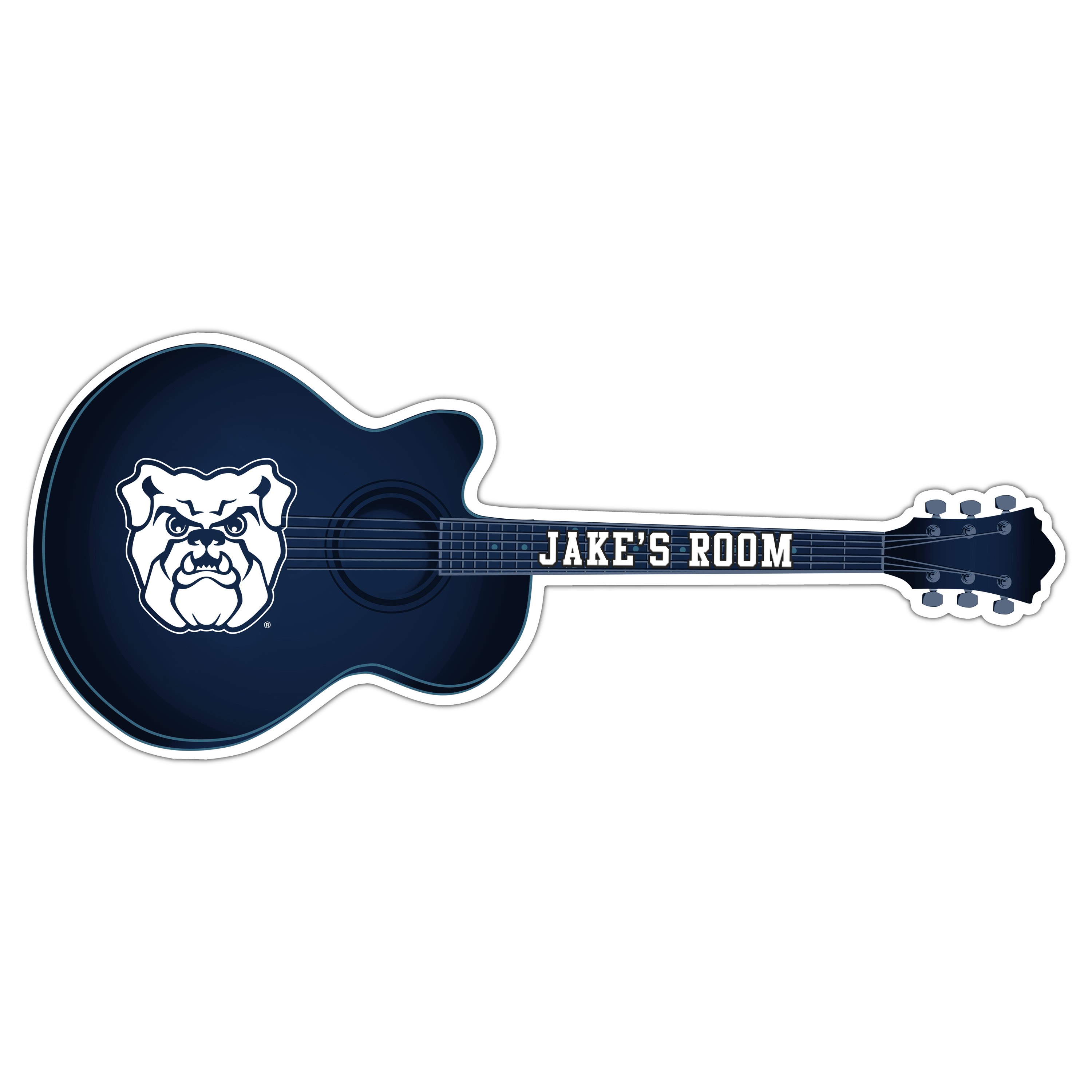Butler Bulldogs 24" Customizable Guitar Sign