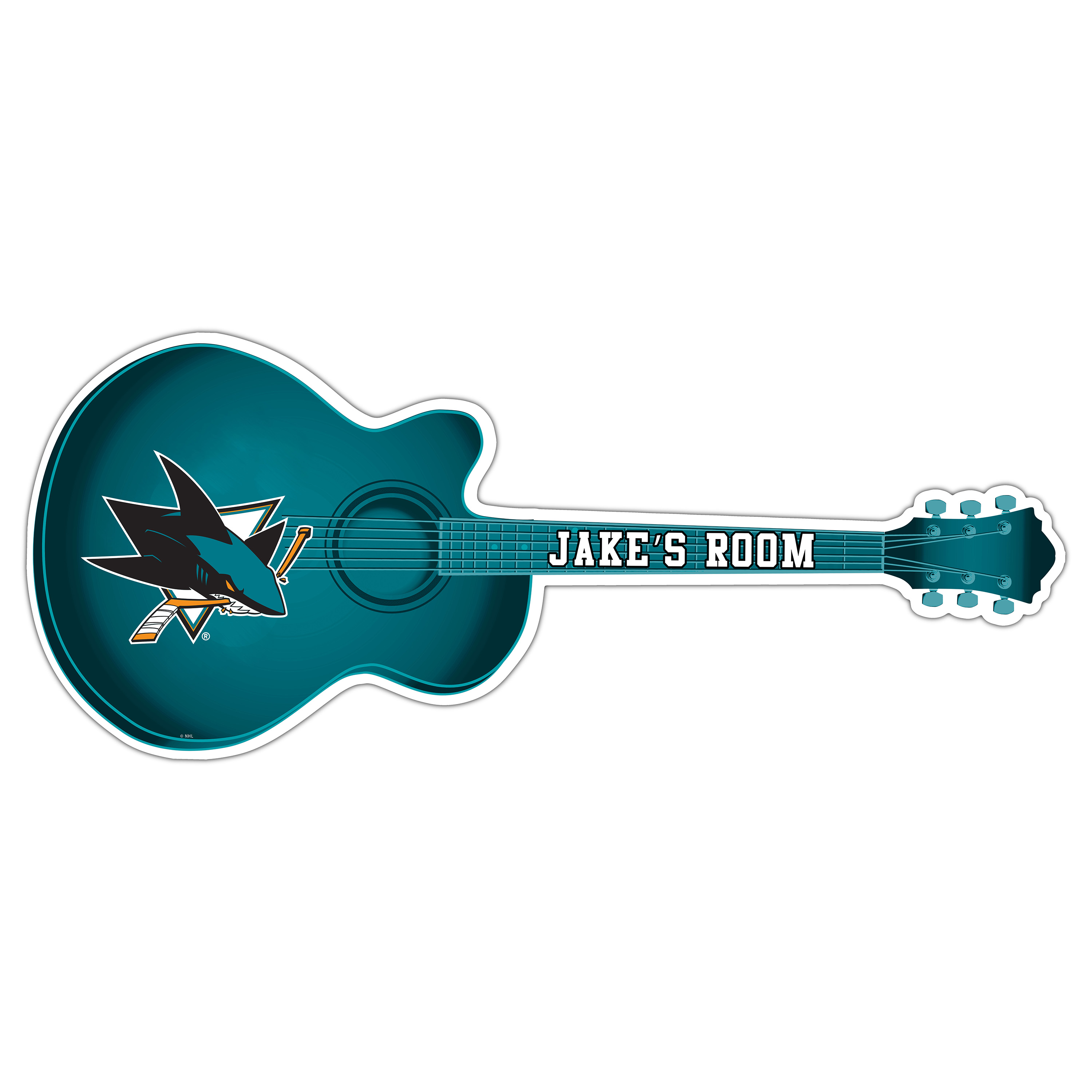 San Jose Sharks 24" Customizable Guitar Sign