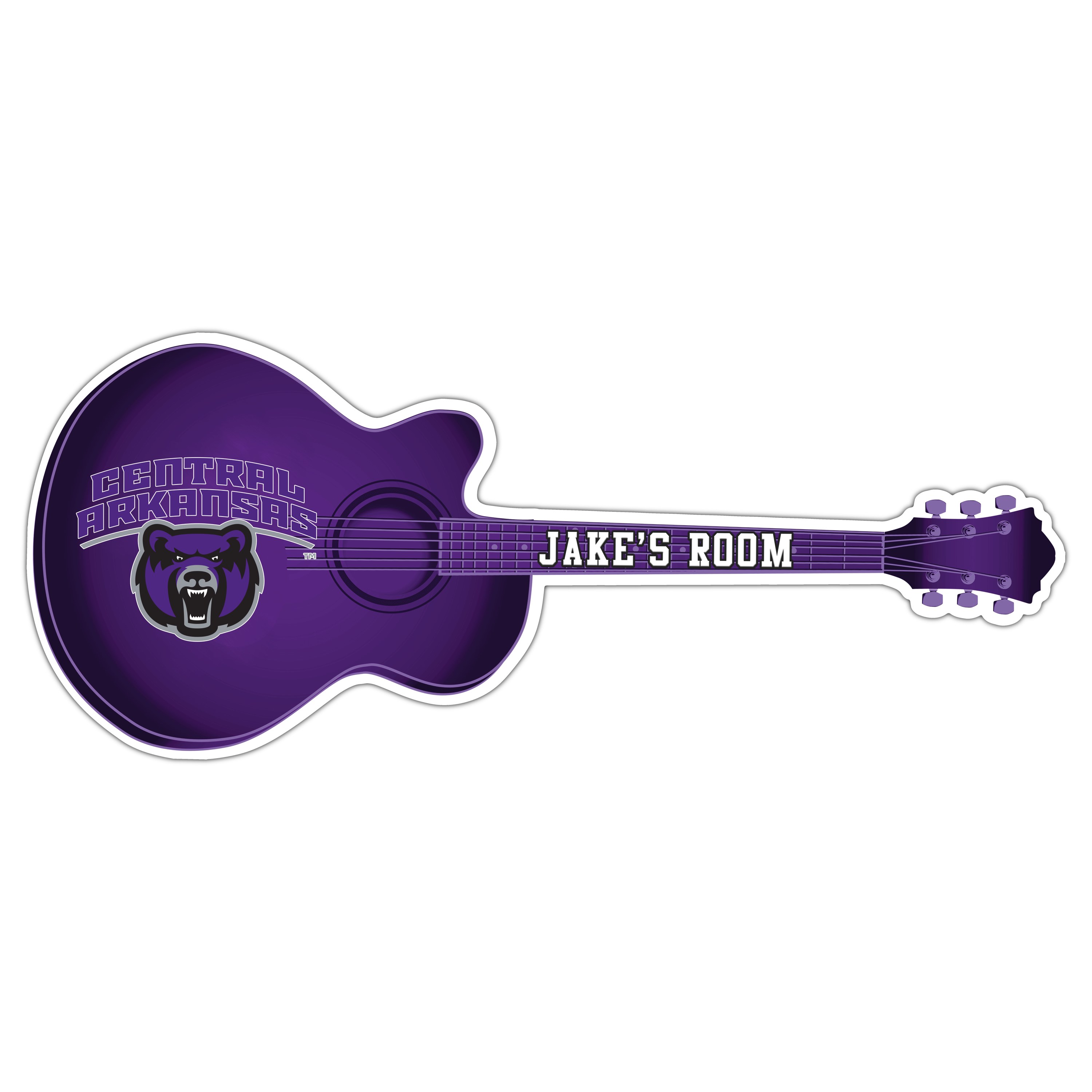 Central Arkansas Bears 24" Customizable Guitar Sign