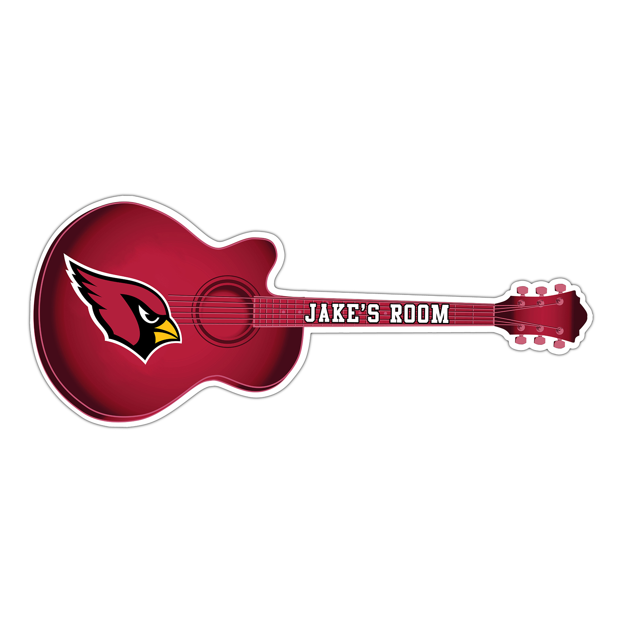 Arizona Cardinals 24" Customizable Guitar Sign