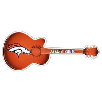 Denver Broncos 24" Customizable Guitar Sign