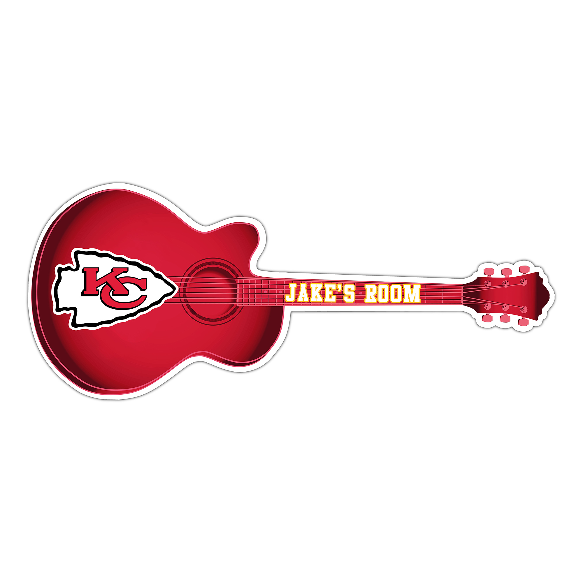 Kansas City Chiefs 24" Customizable Guitar Sign