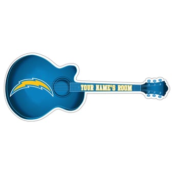 Los Angeles Chargers 24" Customizable Guitar Sign