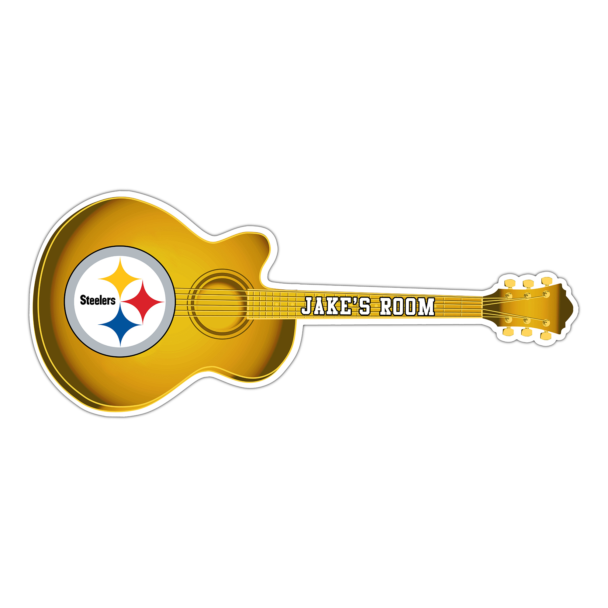 Pittsburgh Steelers 24" Customizable Guitar Sign