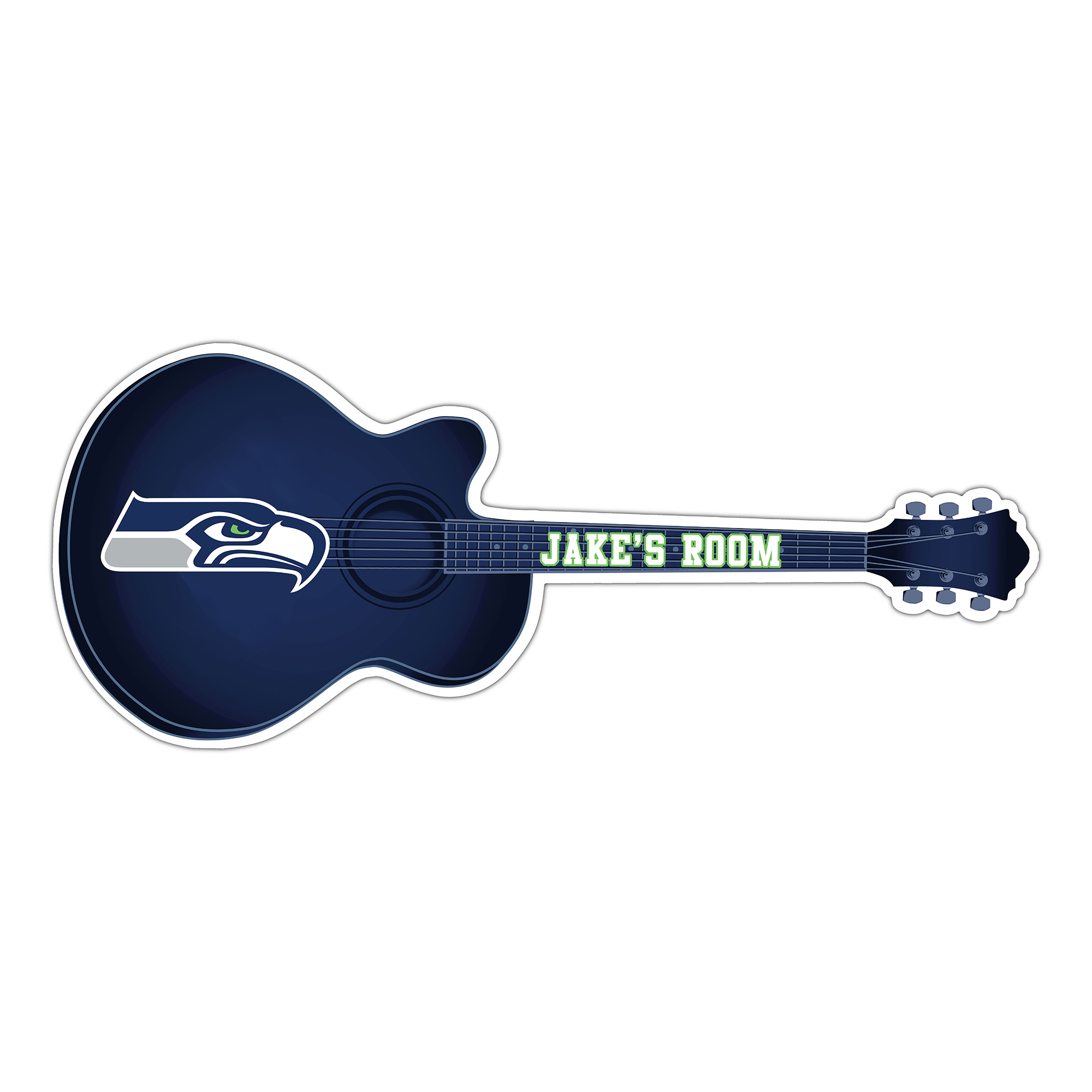 Seattle Seahawks 24" Customizable Guitar Sign