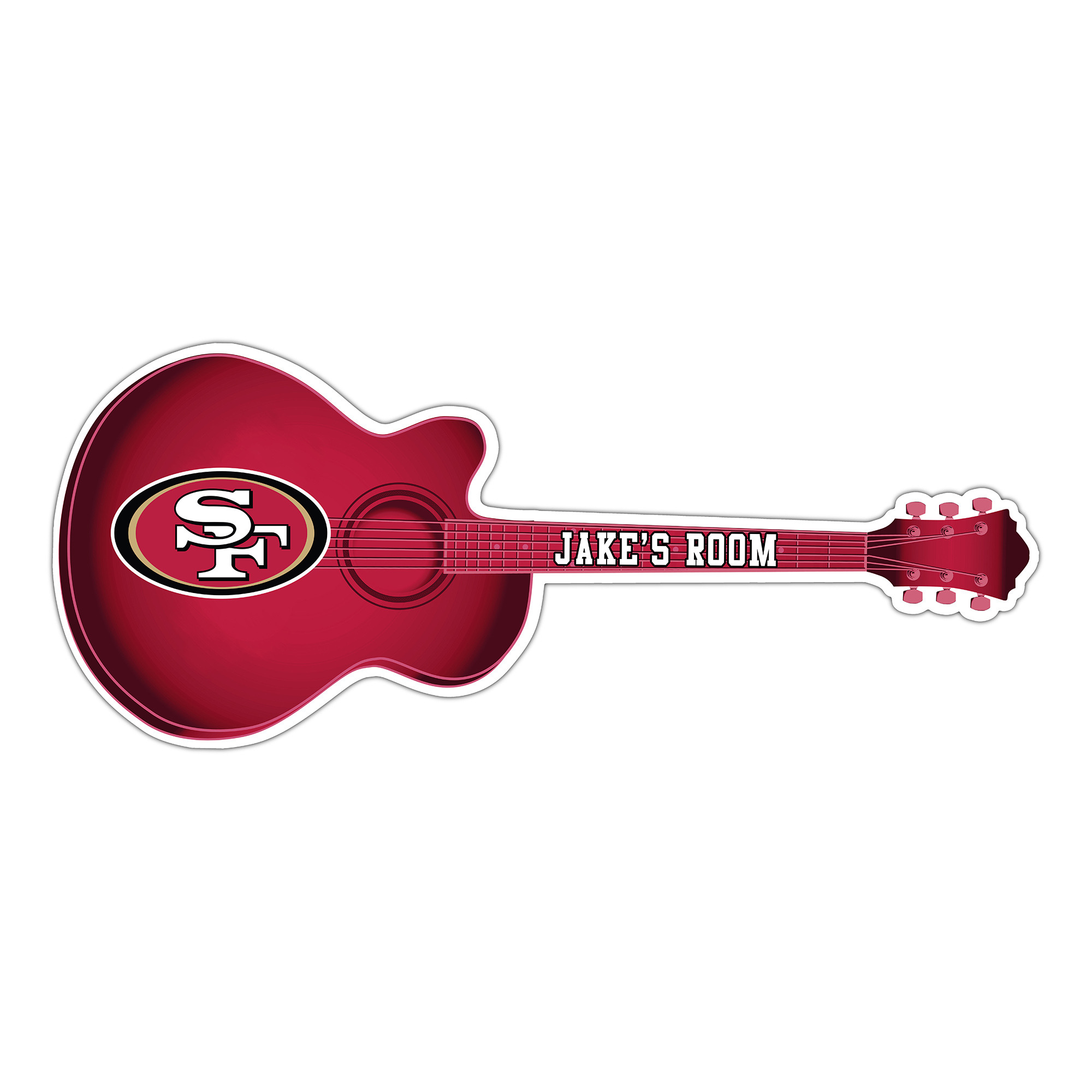 San Francisco 49ers 24" Customizable Guitar Sign