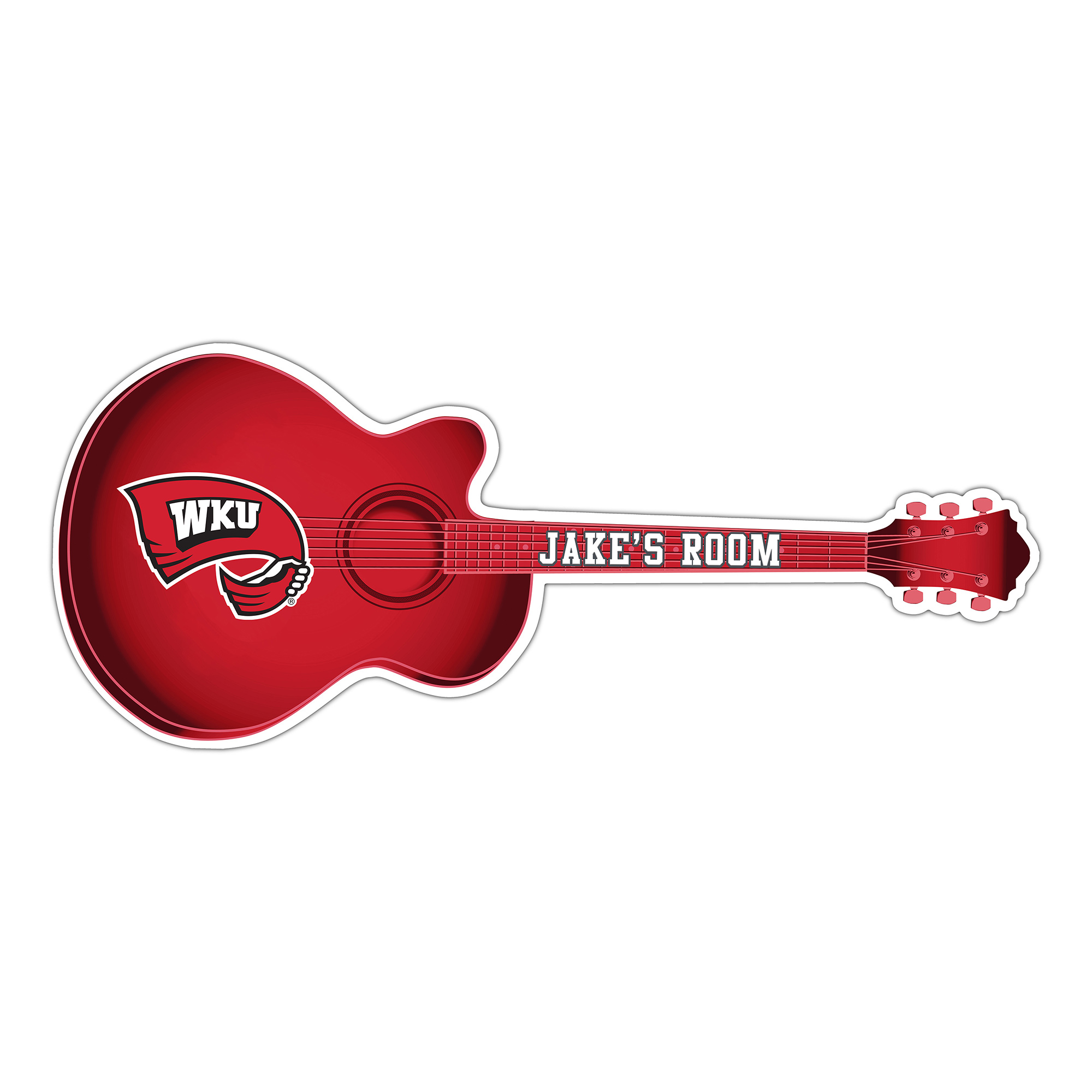 Western Kentucky Hilltoppers 24" Customizable Guitar Sign