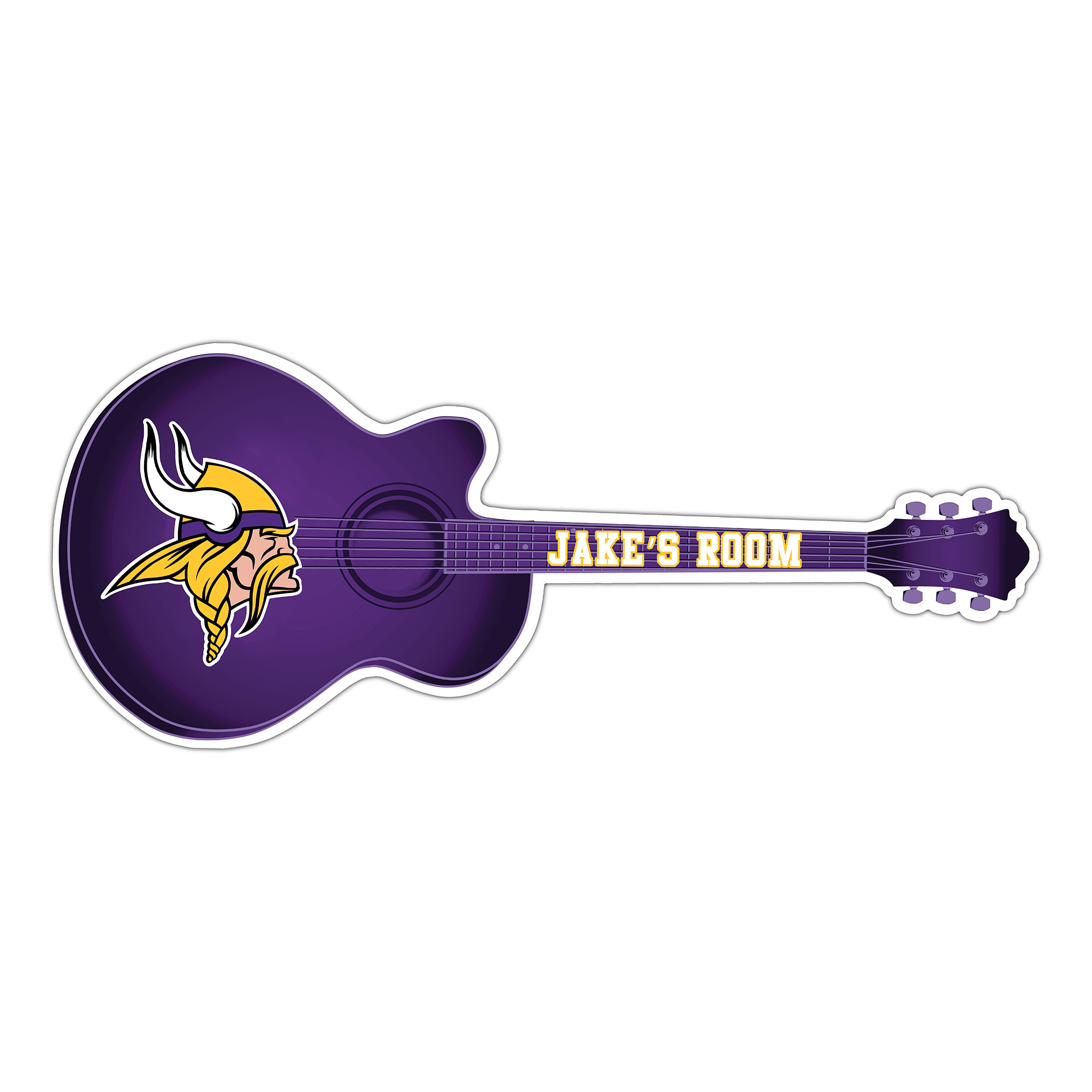 Minnesota Vikings 24" Customizable Guitar Sign