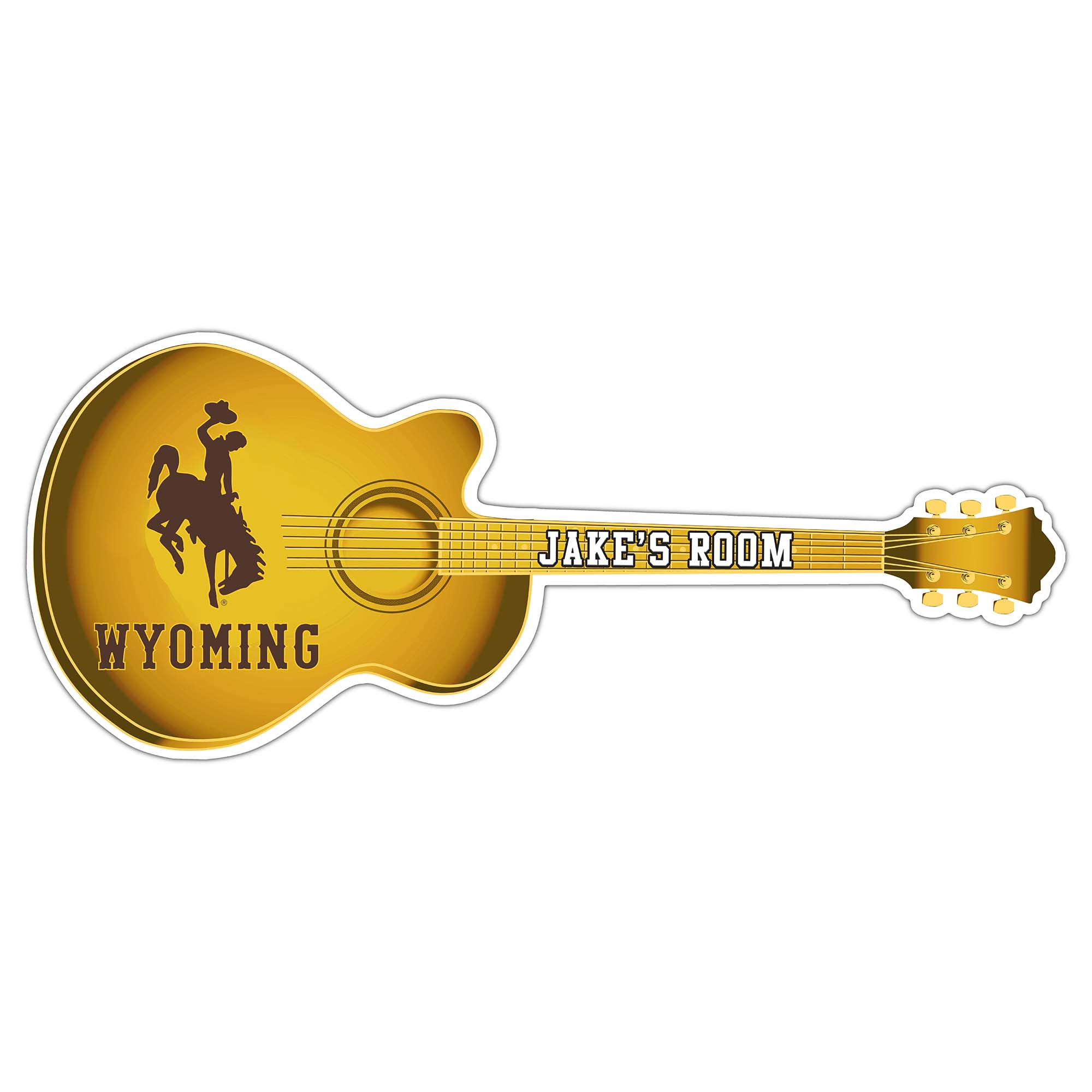 Wyoming Cowboys 24" Customizable Guitar Sign