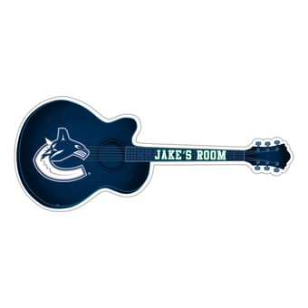 Vancouver Canucks 24" Customizable Guitar Sign