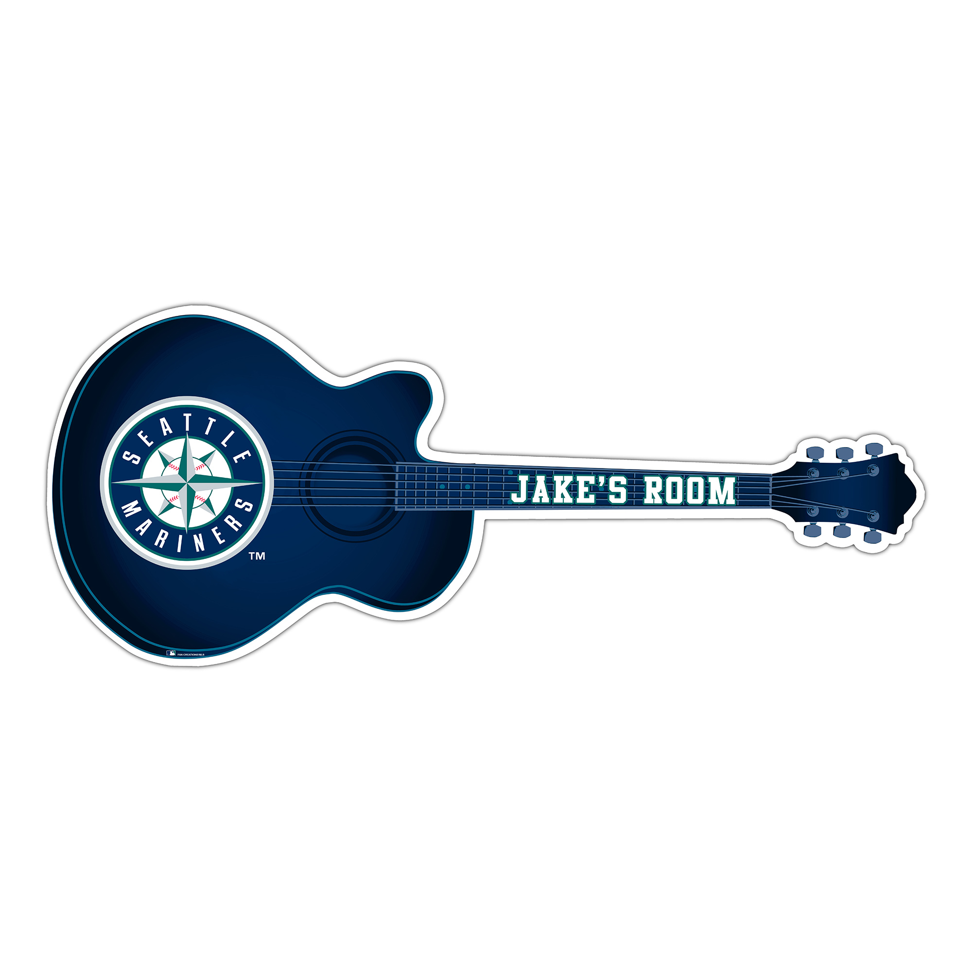 Seattle Mariners 24" Customizable Guitar Sign