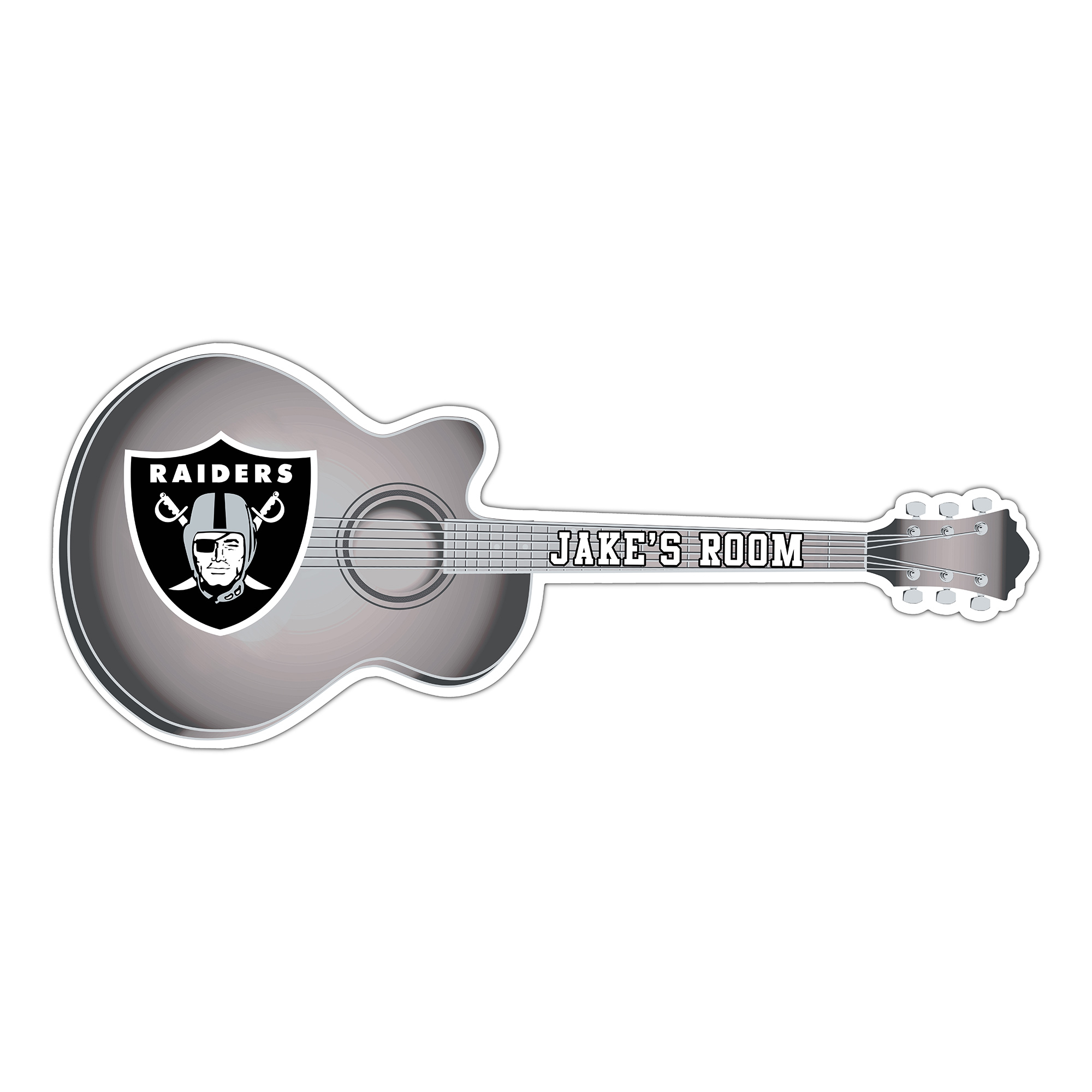 Las Vegas Raiders 24" Customizable Guitar Sign