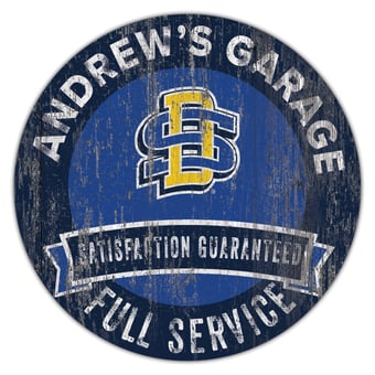 South Dakota State Jackrabbits 16" Customizable Garage Circle