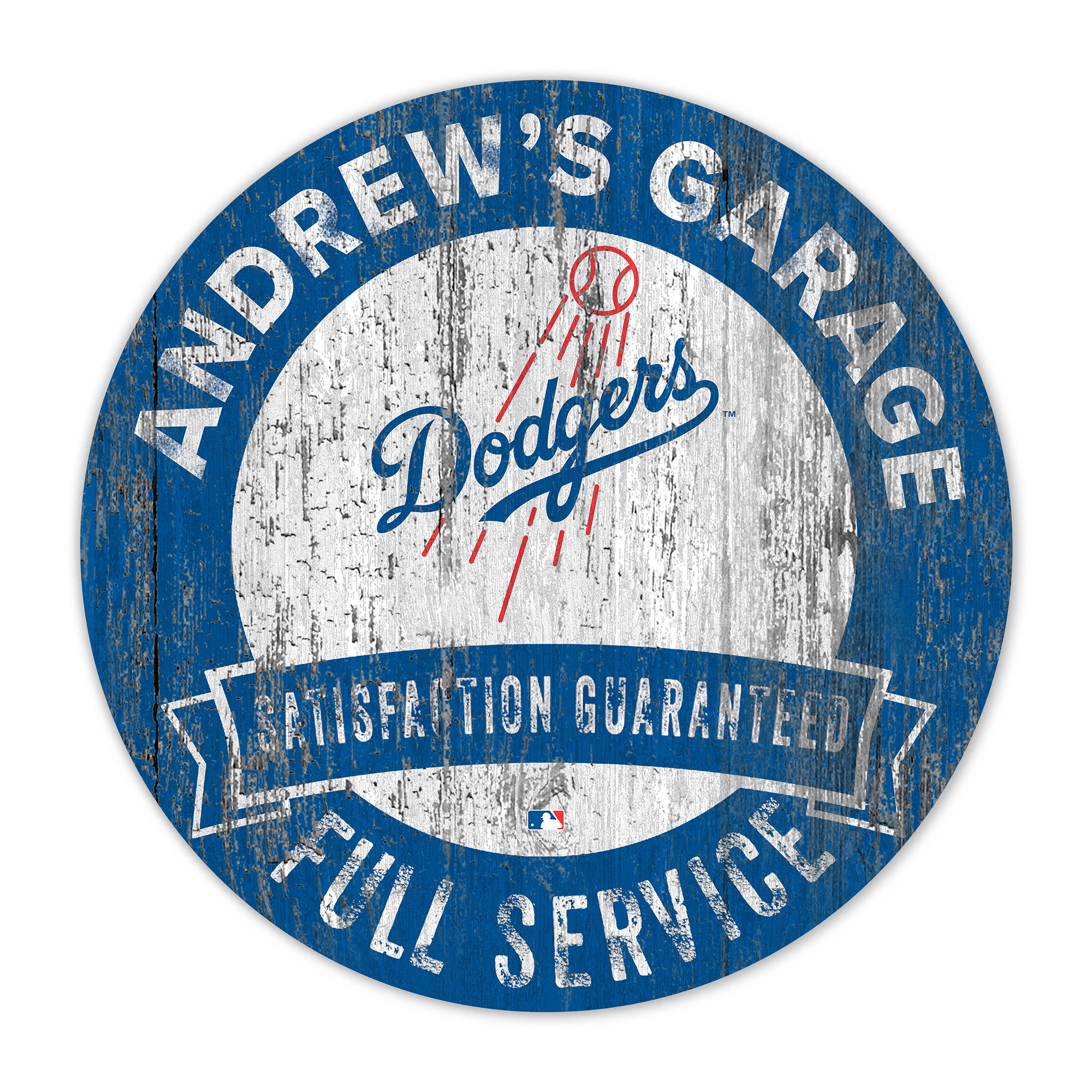 Los Angeles Dodgers 16" Customizable Garage Circle