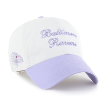 Women's '47  White Baltimore Ravens Gelato Two-Tone Clean Up Adjustable Hat