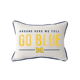 Little Birdie  Michigan Wolverines Rectangular Piped Pillow