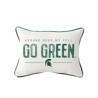 Little Birdie  Michigan State Spartans Rectangular Piped Pillow