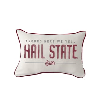 Little Birdie  Mississippi State Bulldogs Rectangular Piped Pillow