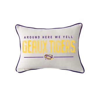 Little Birdie  LSU Tigers Rectangular Piped Pillow