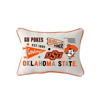 Little Birdie  Oklahoma State Cowboys Rectangular Piped Pillow