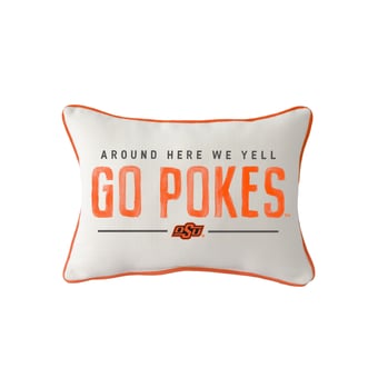 Little Birdie  Oklahoma State Cowboys Rectangular Piped Pillow