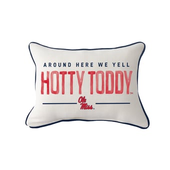 Little Birdie  Ole Miss Rebels Rectangular Piped Pillow