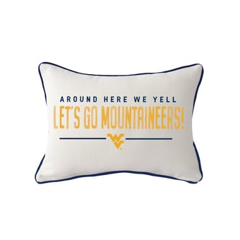 Little Birdie  West Virginia Mountaineers Rectangular Piped Pillow