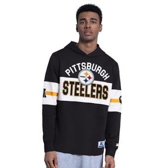 Men's Starter Black Pittsburgh Steelers Fullback Jersey Hoodie