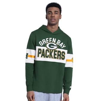 Men's Starter Green Green Bay Packers Fullback Jersey Hoodie