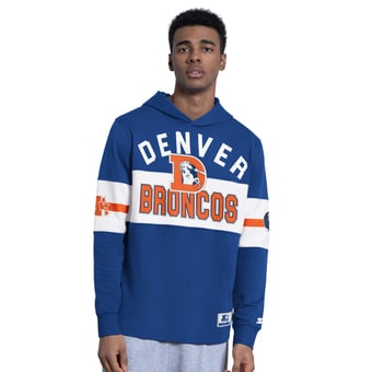 Men's Starter Blue Denver Broncos Fullback Jersey Hoodie