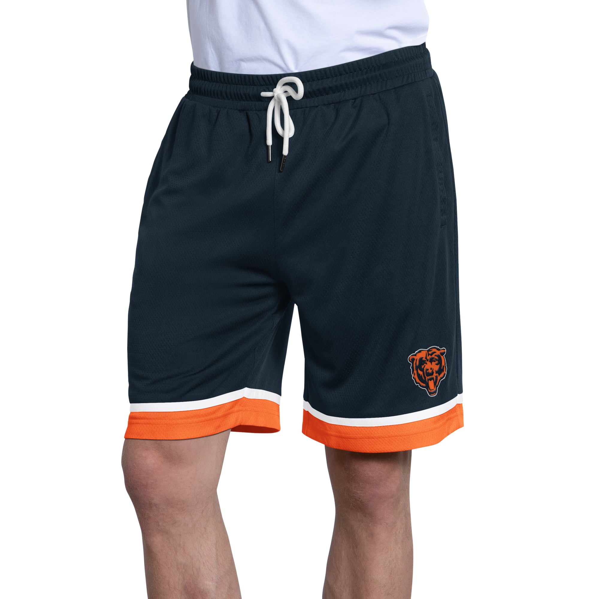 Men's Starter Navy Chicago Bears Power Play Mesh Shorts