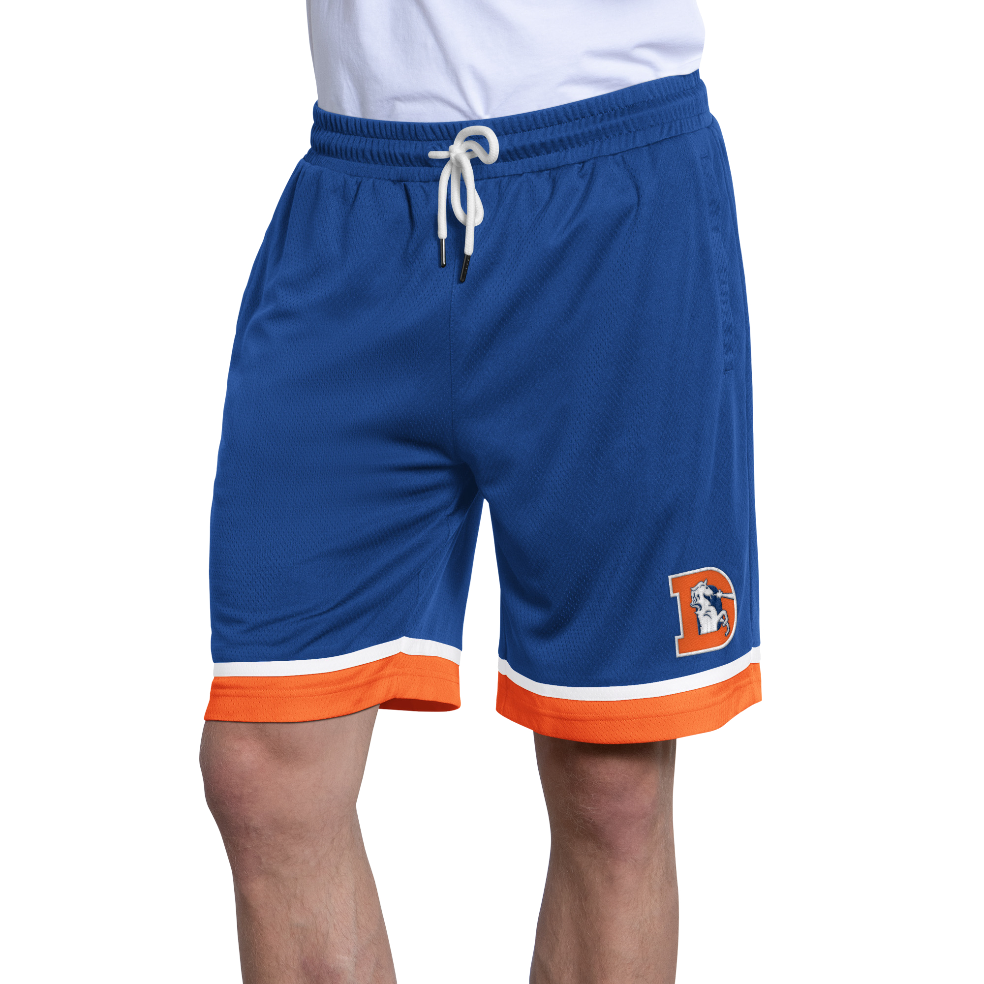 Men's Starter Royal Denver Broncos Throwback Power Play Mesh Shorts
