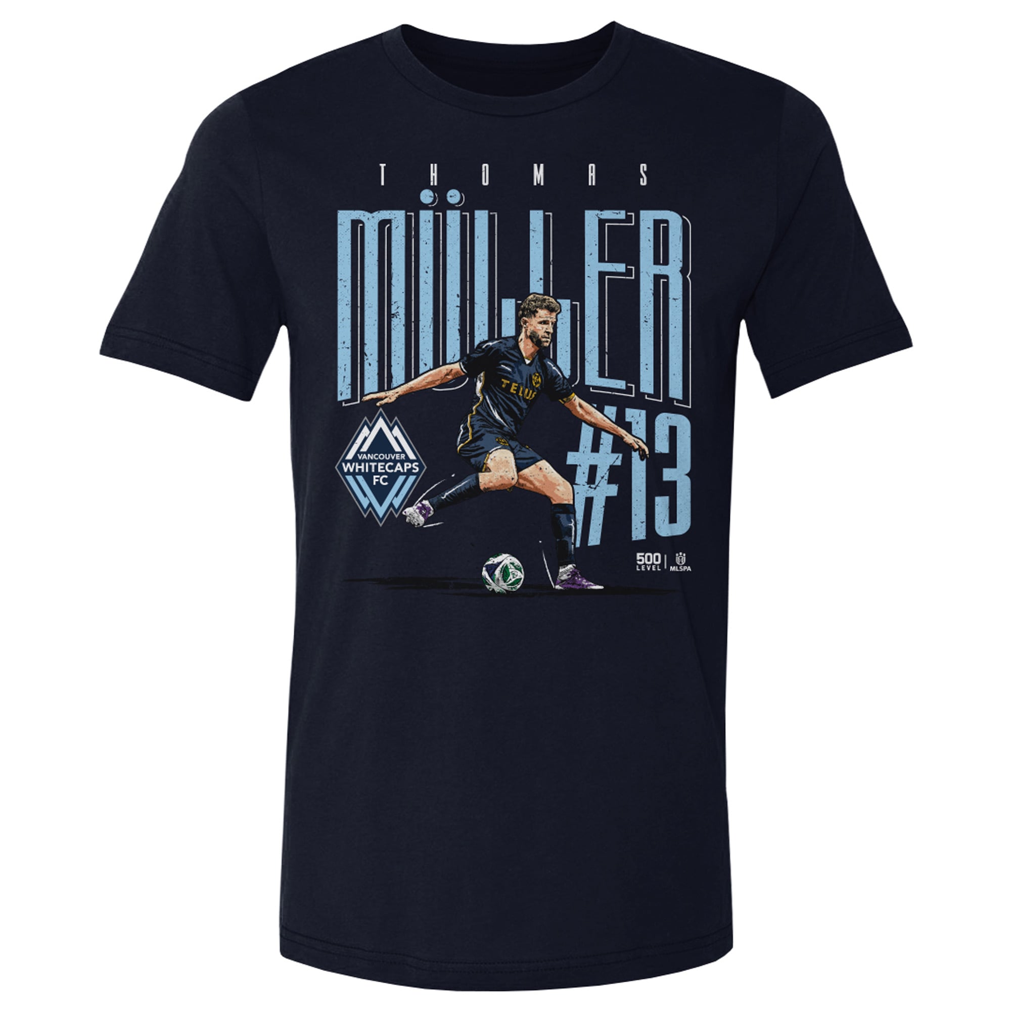 Men's 500 Level Thomas Muller Navy Vancouver Whitecaps FC Vintage T-Shirt