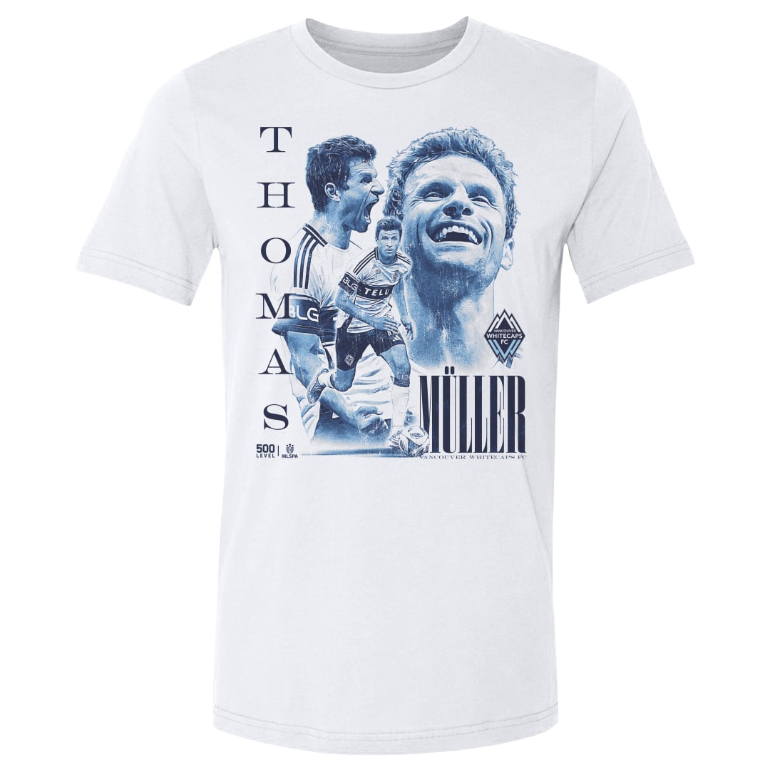Men's 500 Level Thomas Muller White Vancouver Whitecaps FC Vintage T-Shirt