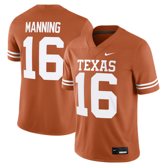 Men's Nike Arch Manning Texas Orange Texas Longhorns Game Player Jersey