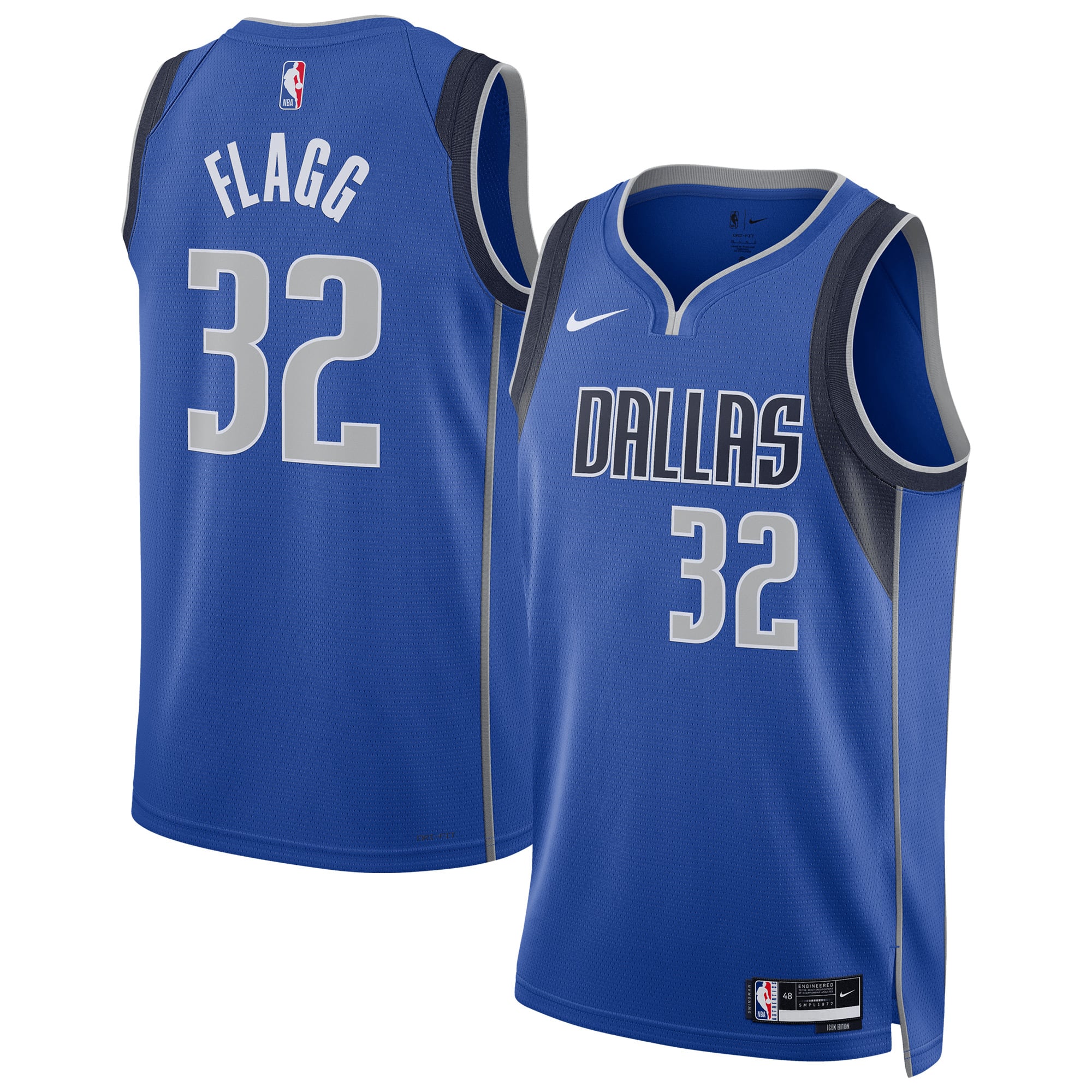 Camiseta Nike Icon Swingman de los Dallas Mavericks - Cooper Flagg - Unisex