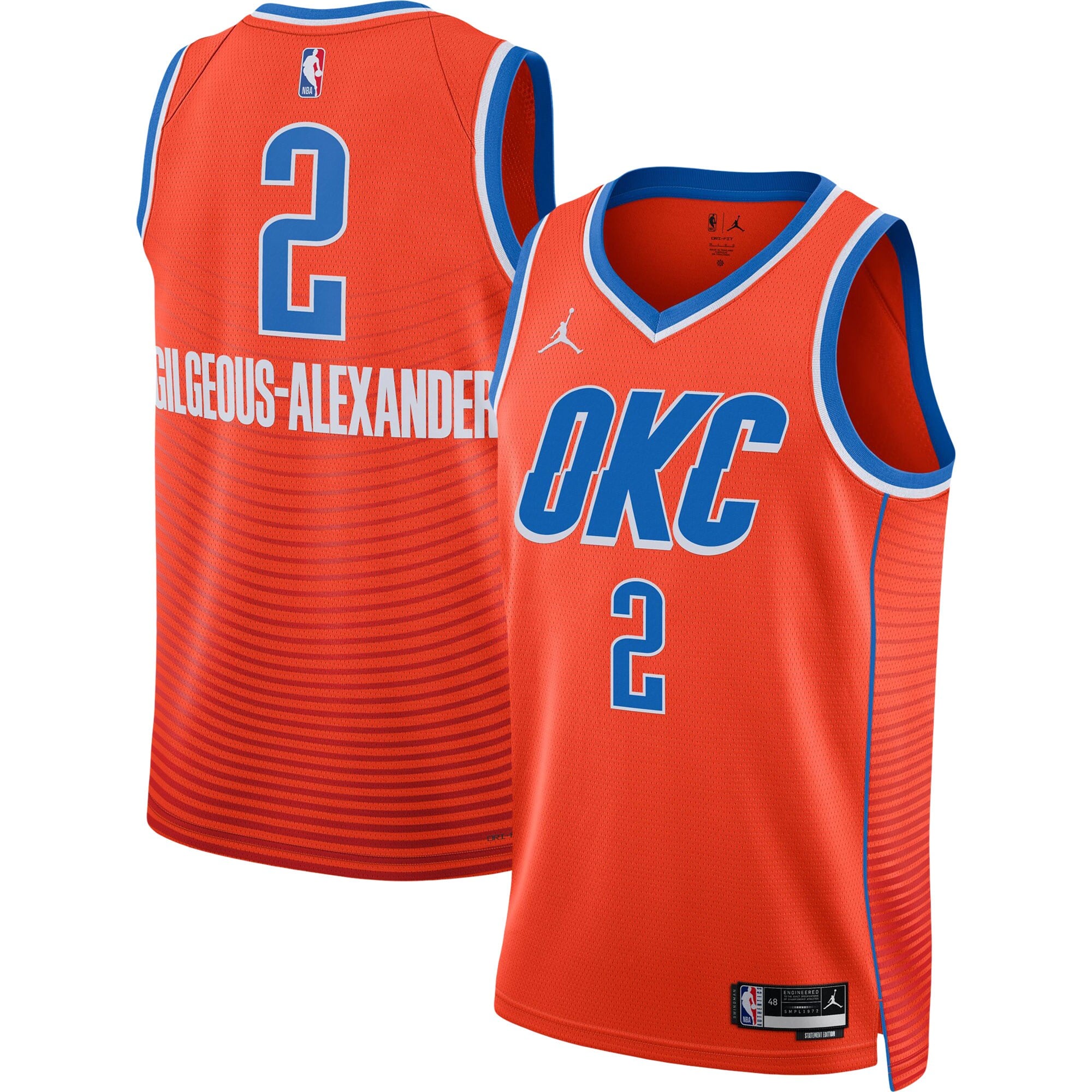 Camiseta Nike Statement Swingman réplica de los Oklahoma City Thunder - Shai Gilgeous-Alexander - Unisex