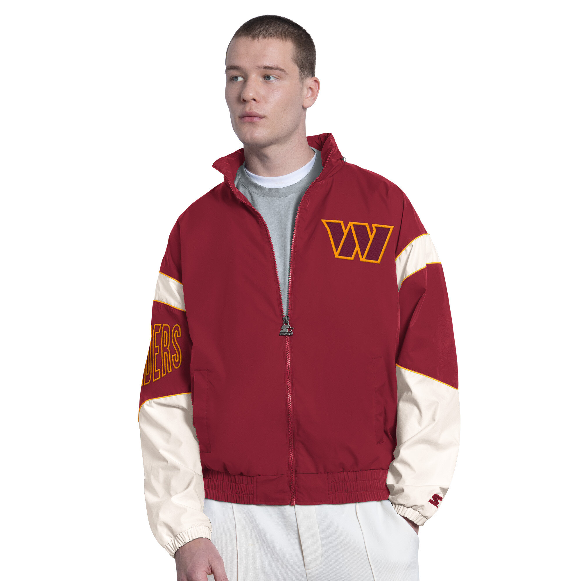 Men's Starter  Burgundy Washington Commanders The Gust Full-Zip Hooded Jacket