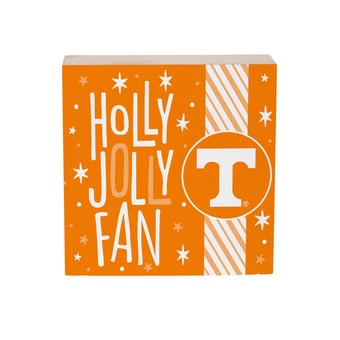 "Tennessee Volunteers 6"" Holiday Wood Plock Shelf Sign"