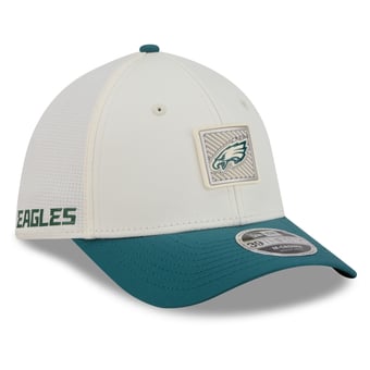 Men's New Era  Cream/Midnight Green Philadelphia Eagles 2026 NFL Training Camp 39THIRTY Flex Hat
