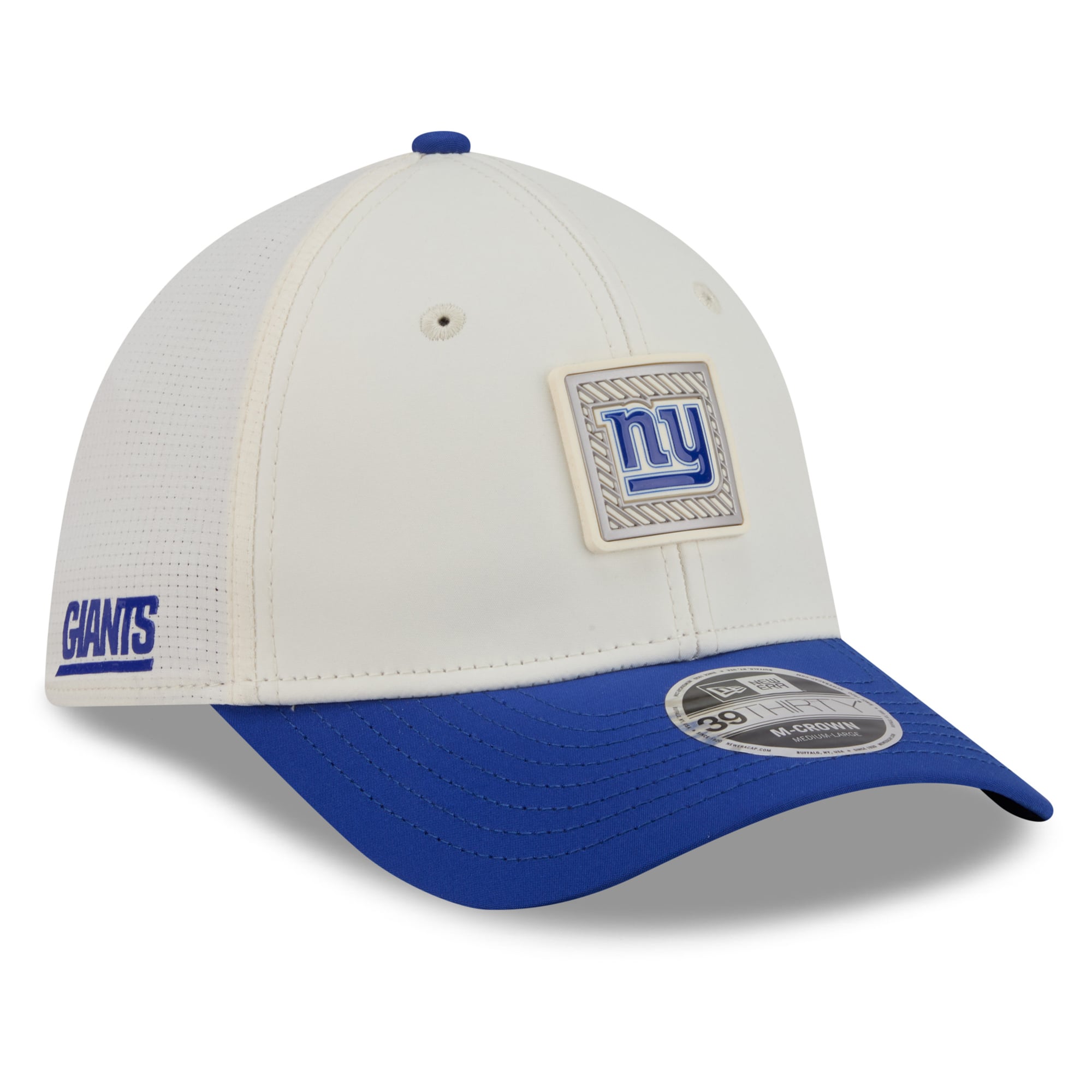 Men’s New Era Cream/Royal New York Giants 2026 NFL Training Camp 39THIRTY Flex Hat Men’s New Era Cream/Royal New York Giants 2026 NFL Training Camp 39THIRTY Flex Hat