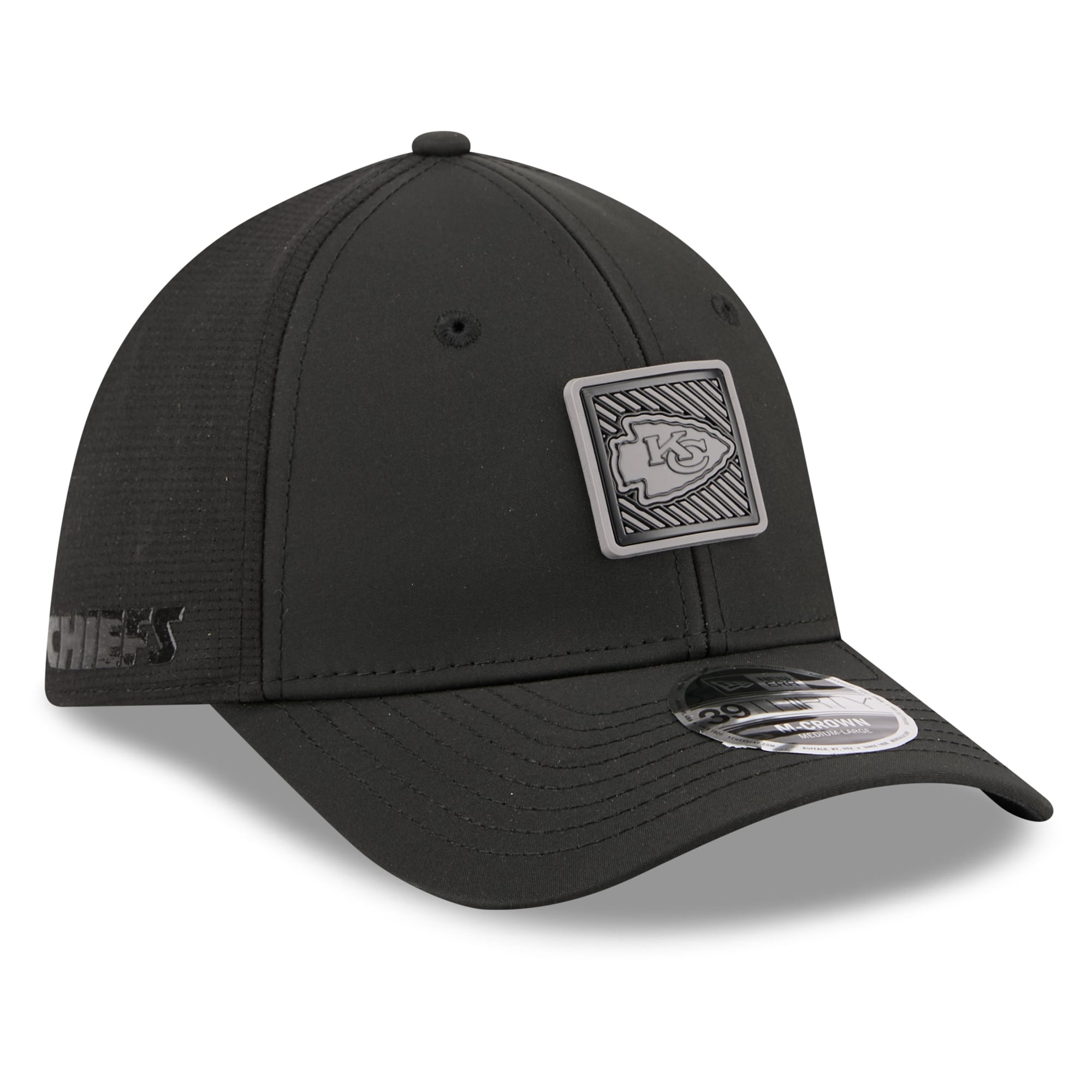 Men's New Era Black Kansas City Chiefs 2026 NFL Training Camp 39THIRTY Flex Hat