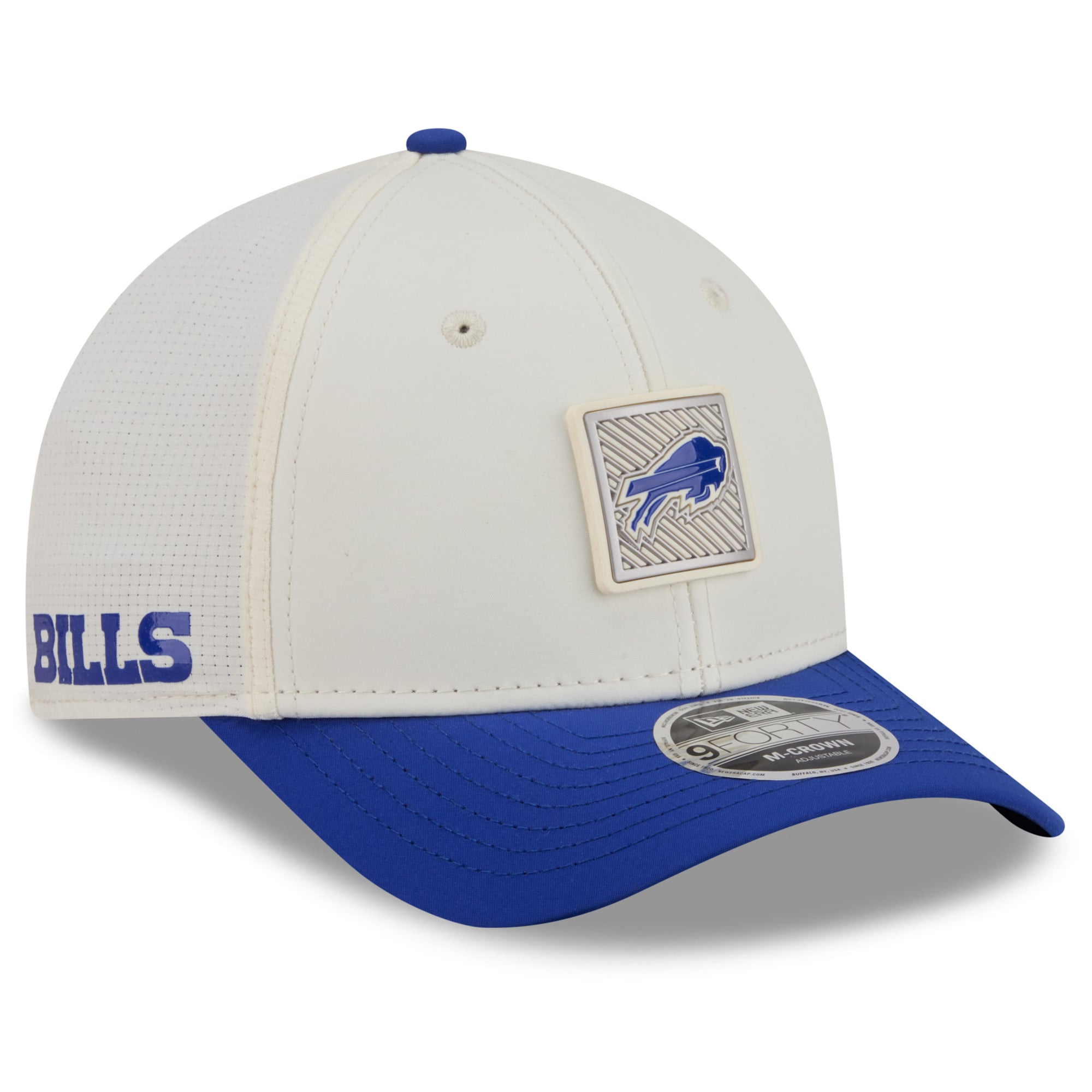 Youth New Era Cream/Royal Buffalo Bills 2026 Training Camp 9FORTY M-Crown Adjustable Hat