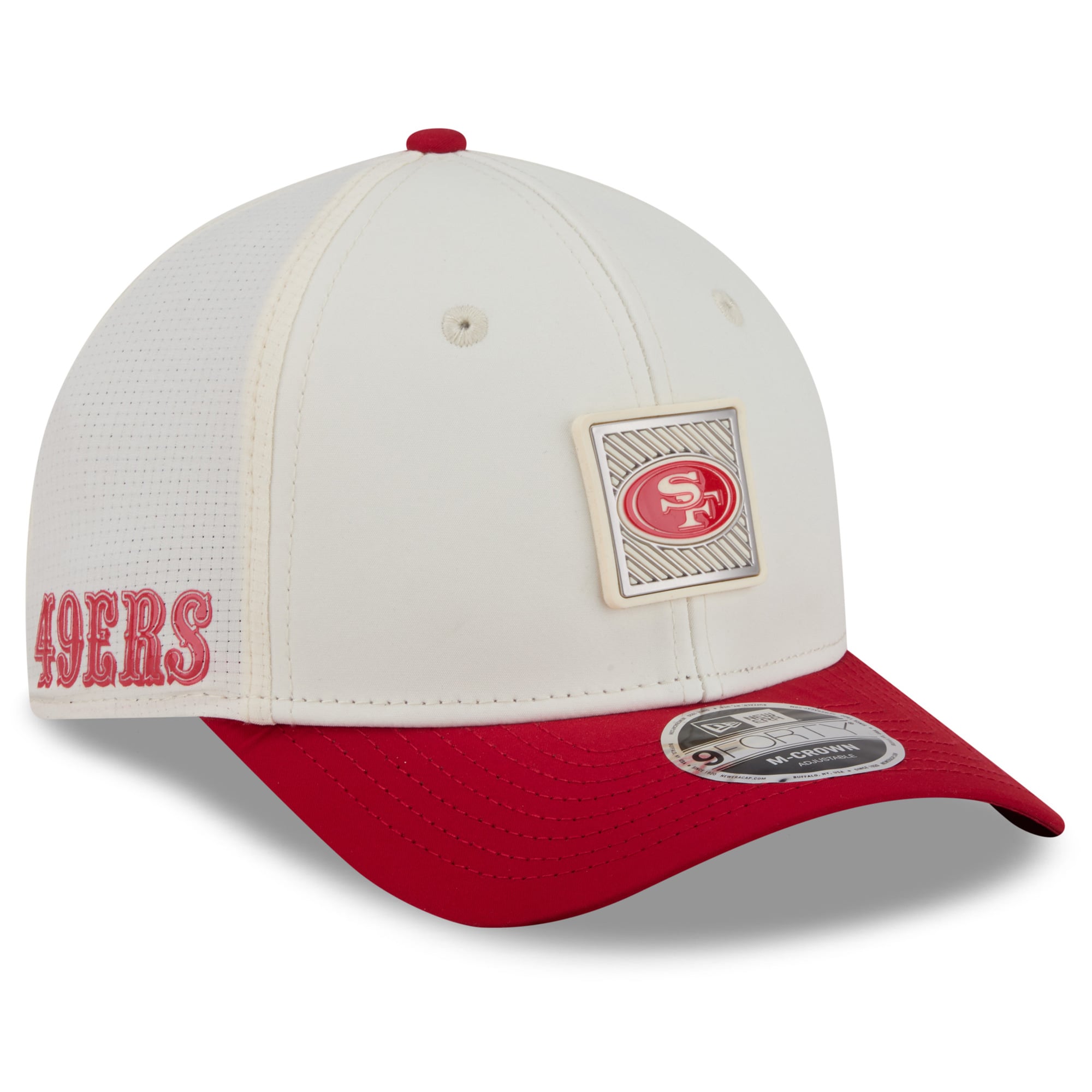 Youth New Era Cream/Scarlet San Francisco 49ers 2026 Training Camp 9FORTY M-Crown Adjustable Hat