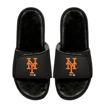 Youth ISlide  New York Mets Logo Fur Slide Sandals