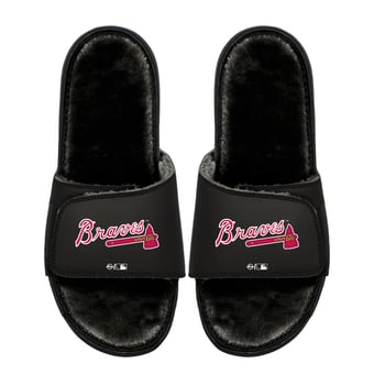 Youth ISlide  Atlanta Braves Logo Fur Slide Sandals