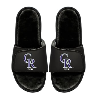 Youth ISlide  Colorado Rockies Logo Fur Slide Sandals